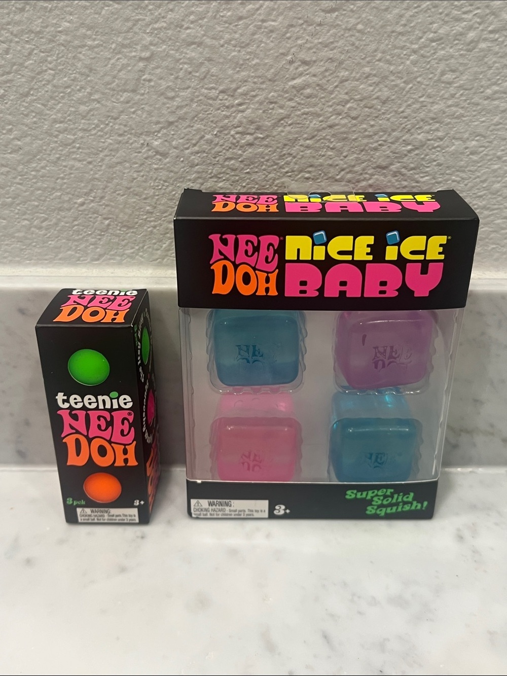 NeeDoh Nice Ice Baby (4-pack) and Teenie NeeDoh (3-pack) - Picture 2 of 5
